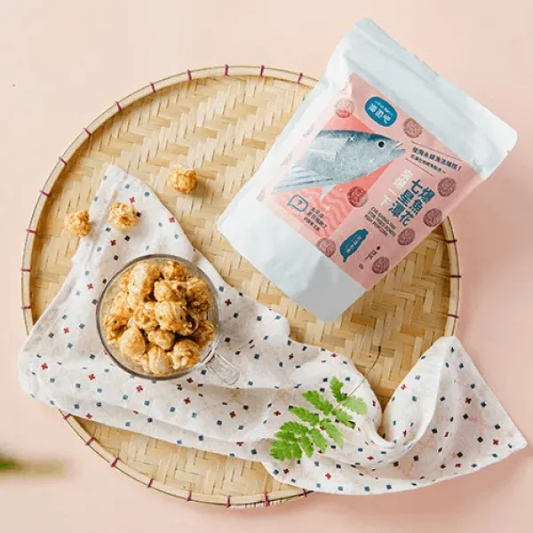 新北市農會真情食品館_【洄遊吧FISH BAR】七星潭鰹魚爆魚花(5包)歡樂組★從心出花★