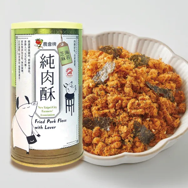 新北市農會真情食品館_CAS純肉酥(海苔芝麻/180g)★肉鬆★100%台灣豬肉★