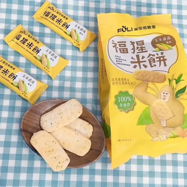 新北市農會真情食品館_富里農會-福猩米餅(玉米濃湯風味)102g