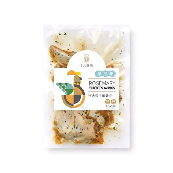 新北市農會真情食品館_迷迭香生醃紅玉雞翅(400g)