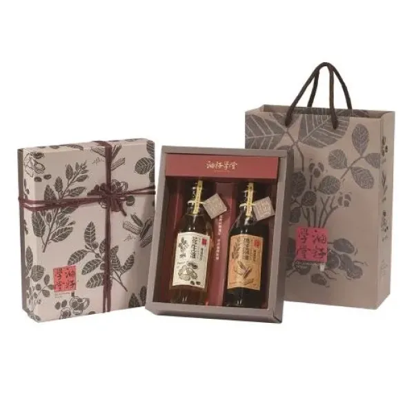 新北市農會真情食品館_油籽學堂2入禮盒(黑芝麻油200ml+花生仁油200ml)