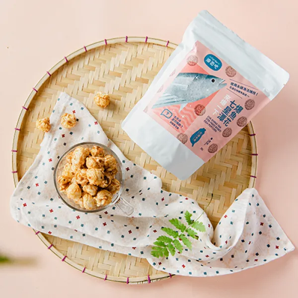 新北市農會真情食品館_【洄遊吧FISH BAR】七星潭鰹魚爆魚花(5包)歡樂組★從心出花★