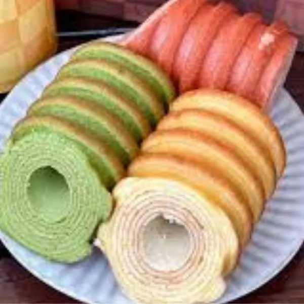 新北市農會真情食品館_宜蘭亞典-經典年輪蛋糕三重奏(原味+草莓+抹茶)(160gx3)★米蛋糕