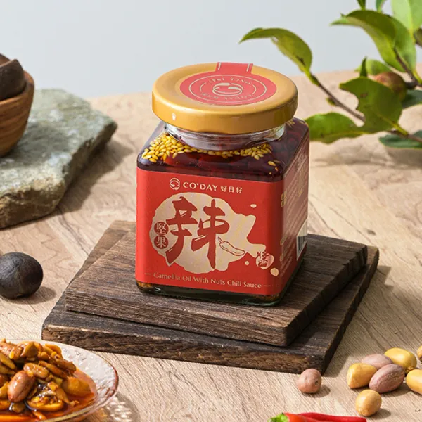 新北市農會真情食品館_好日籽-苦茶油堅果辣椒醬(170g/罐)