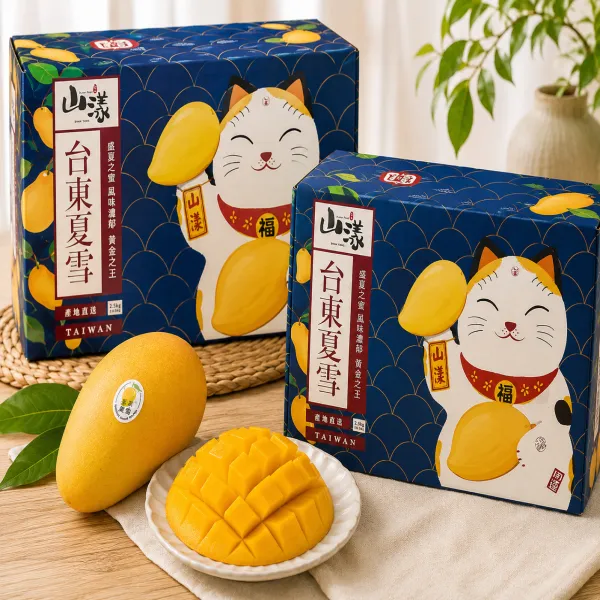 新北市農會真情食品館_(2盒)台東夏雪芒果禮盒2.5公斤★產銷履歷★