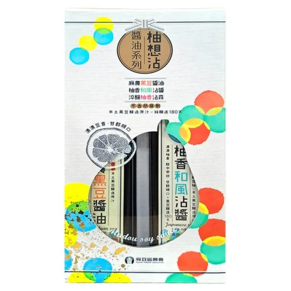 新北市農會真情食品館_麻豆農會-柚想沾醬油系列禮盒(3入組)